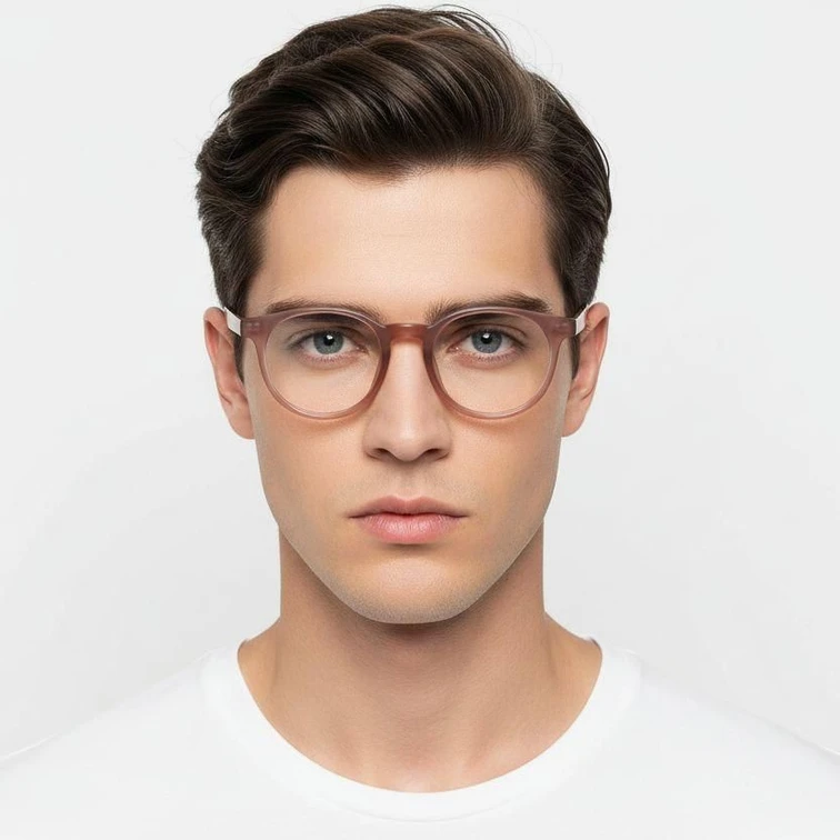 Gafas redondas TR90 rosas #BS1025-0359
