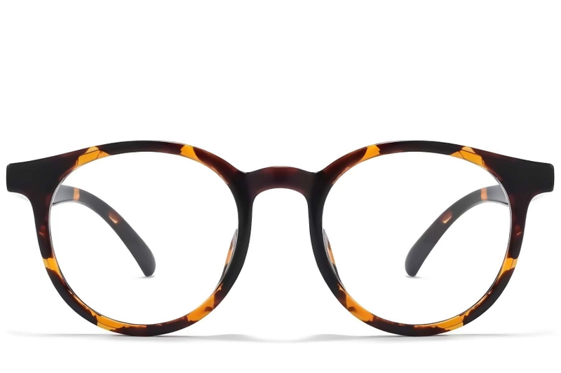 Round Tortoiseshell TR90 Glasses #BS1025-0363