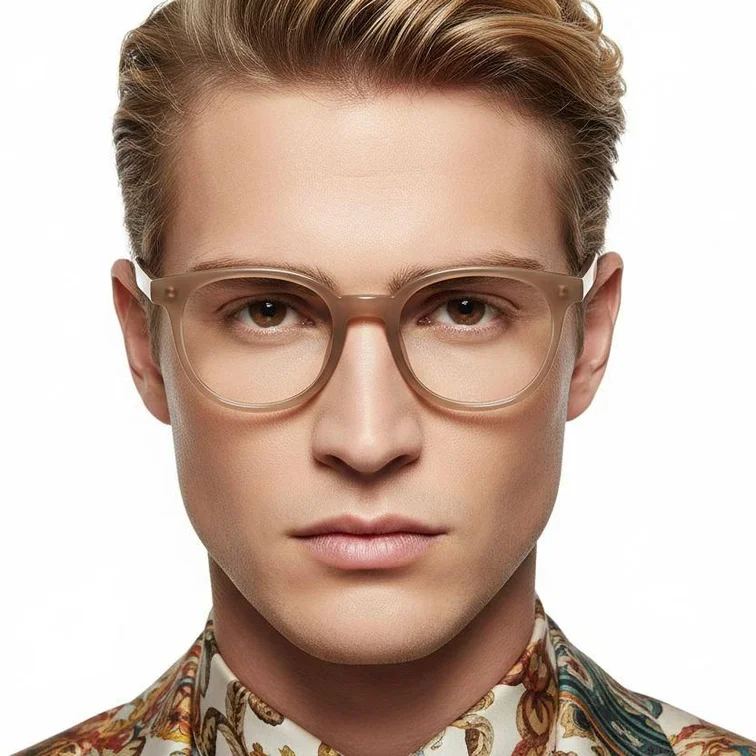 Ovale graue TR90-Brille #BS1025-0368
