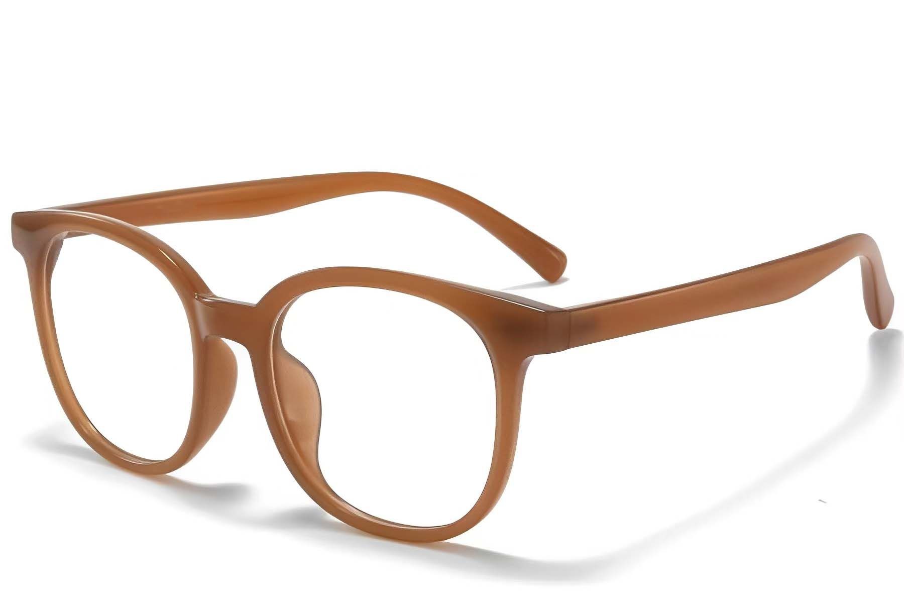 Oval Brown TR90 Glasses #BS1025-0369