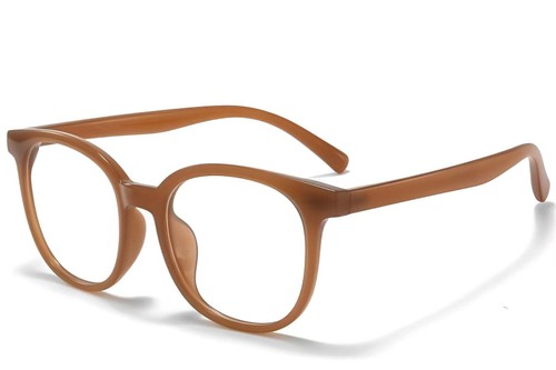 Lunettes ovales marron TR90 #BS1025-0369