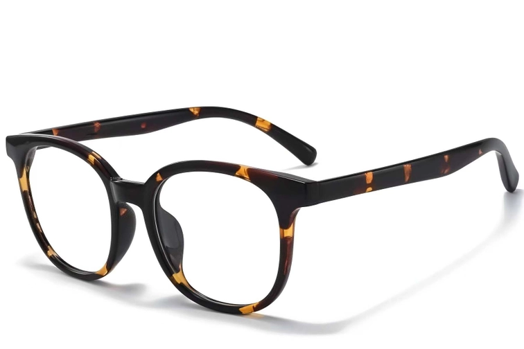Oval Tortoiseshell TR90 Glasses #BS1025-0372