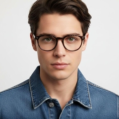 Oval Tortoiseshell TR90 Glasses #BS1025-0372