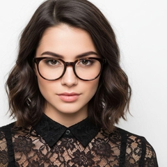 Oval Tortoiseshell TR90 Glasses #BS1025-0372