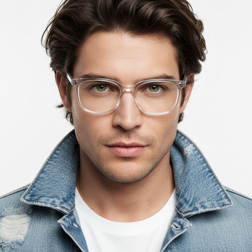 Rectangular Transparent TR90 Glasses #BS1025-0378