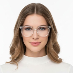 Rectangular Transparent TR90 Glasses #BS1025-0378