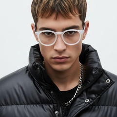 Gafas ovaladas blancas TR90 #BS1025-0387