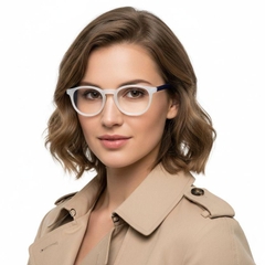 Gafas ovaladas blancas TR90 #BS1025-0387