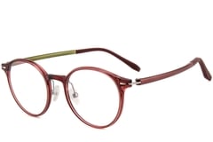 Oval Red Ultem Glasses #BS1025-0392