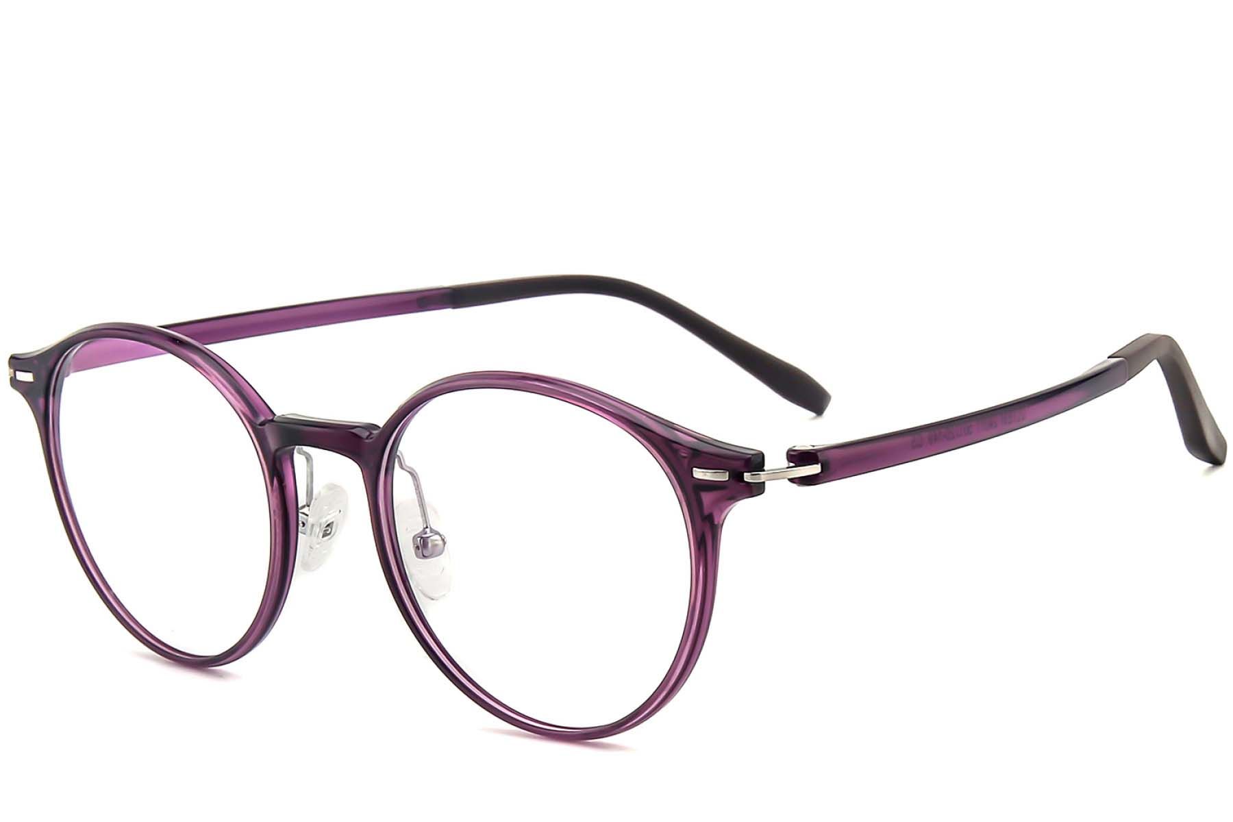 Oval Purple Ultem Glasses #BS1025-0393