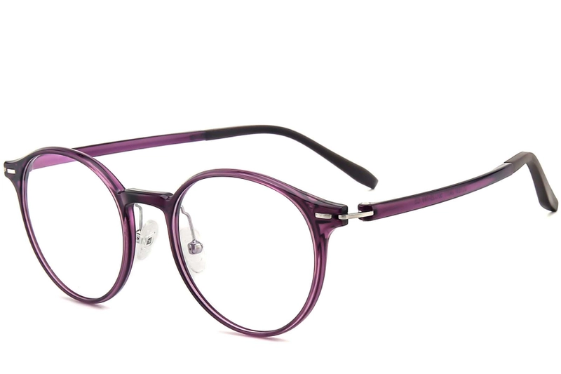 Oval Purple Ultem Glasses #BS1025-0393