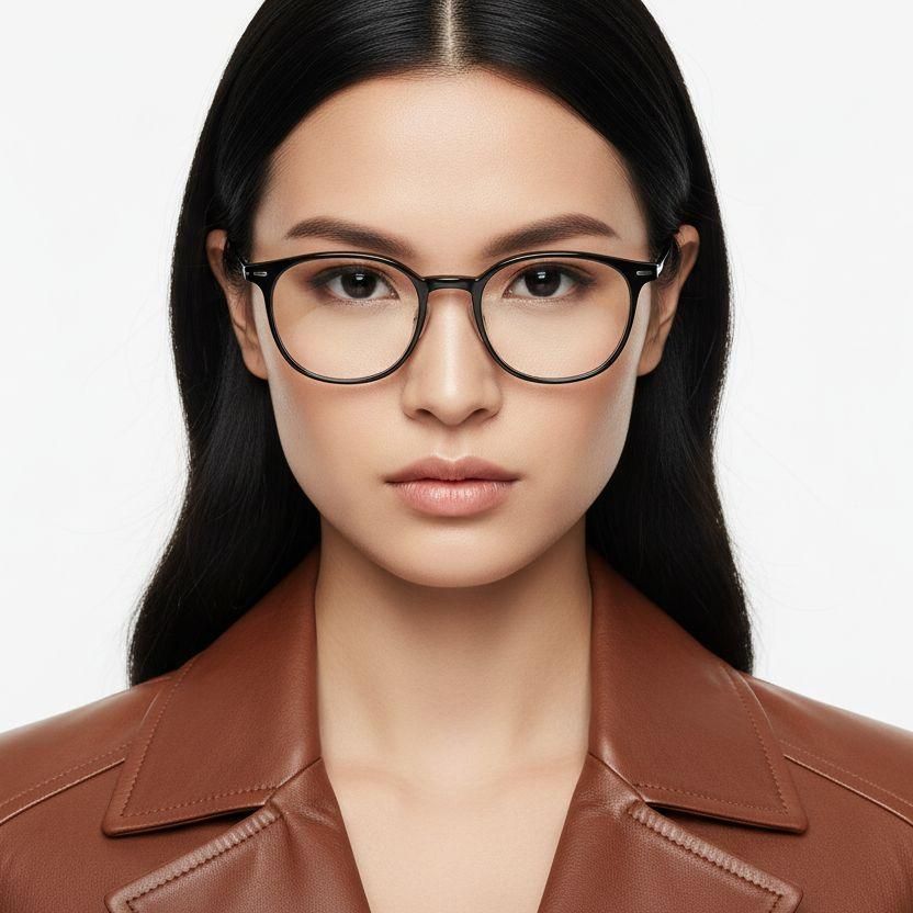 Oval Black Ultem Glasses #BS1025-0395