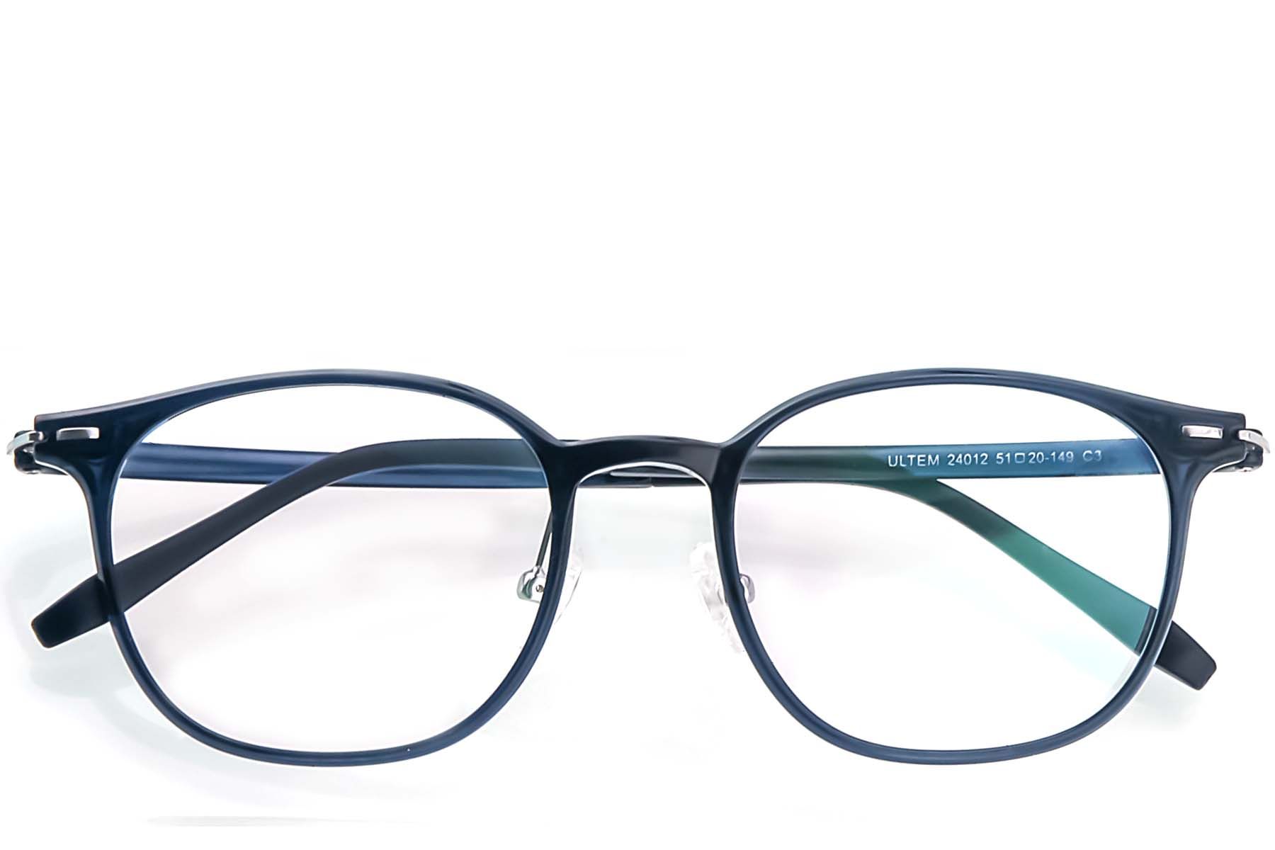 Oval Blue Ultem Glasses #BS1025-0397