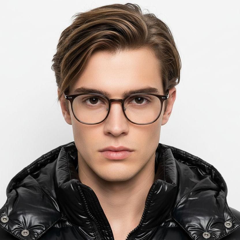 Oval Brown Ultem Glasses #BS1025-0399