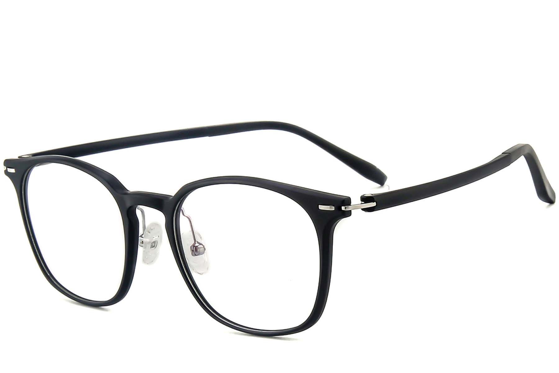 Lunettes rectangulaires noires Ultem #BS1025-0402