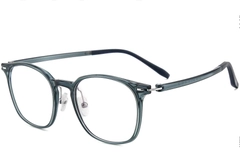 Rectangular Blue Ultem Glasses #BS1025-0403