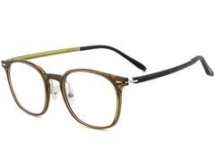 Rectangular Green Ultem Glasses #BS1025-0404