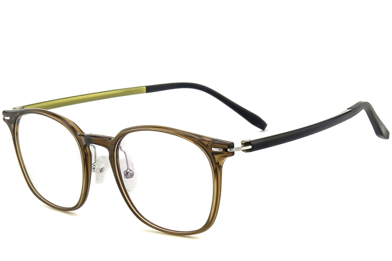 Rectangular Green Ultem Glasses #BS1025-0404