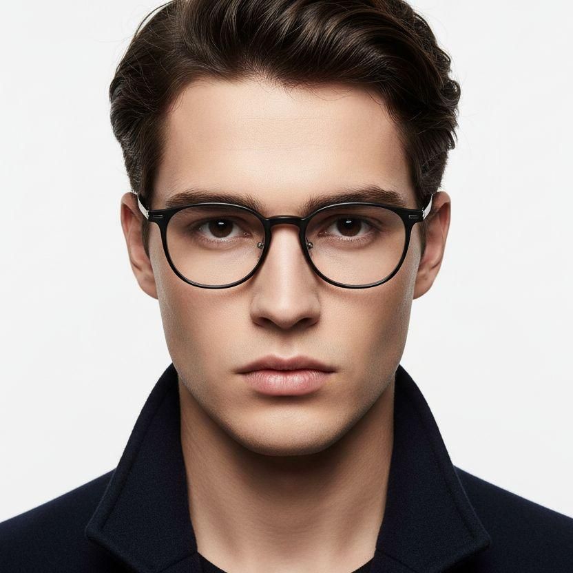 Gafas Ultem ovaladas negras #BS1025-0406