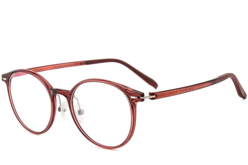 Lunettes ovales rouges Ultem #BS1025-0412