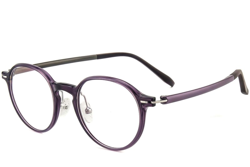 Oval Purple Ultem Glasses #BS1025-0418