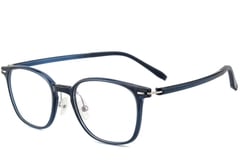 Rectangular Blue Ultem Glasses #BS1025-0422