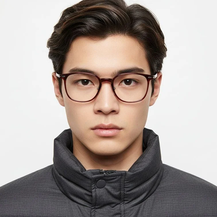 Rectangular Red Ultem Glasses #BS1025-0423