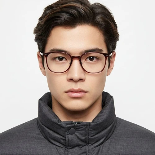 Rectangular Red Ultem Glasses #BS1025-0423