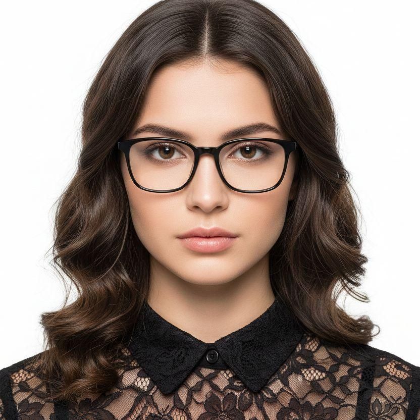 Gafas Ultem rectangulares negras #BS1025-0424