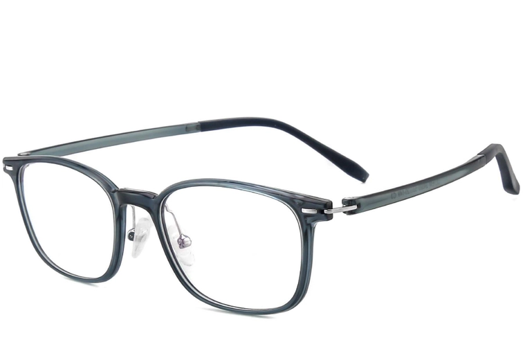 Rectangular Blue Ultem Glasses #BS1025-0431