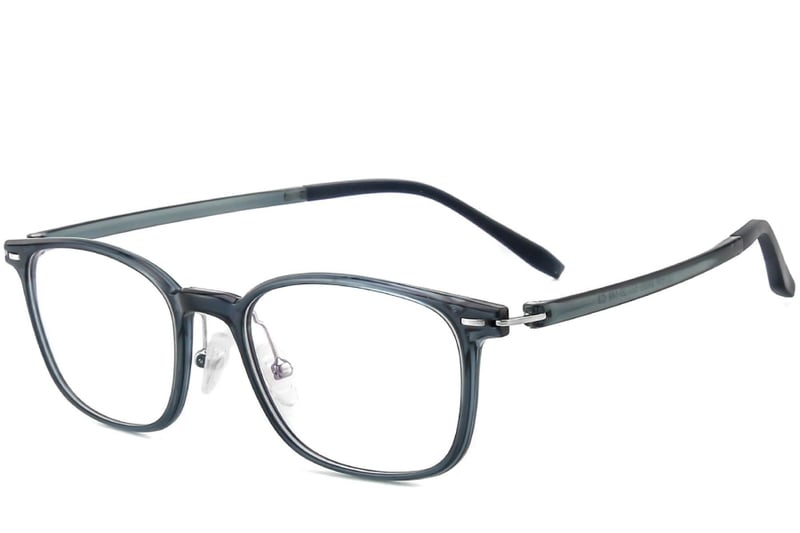 Rectangular Blue Ultem Glasses #BS1025-0431