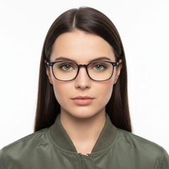 Rechteckige violette Ultem-Brille #BS1025-0433
