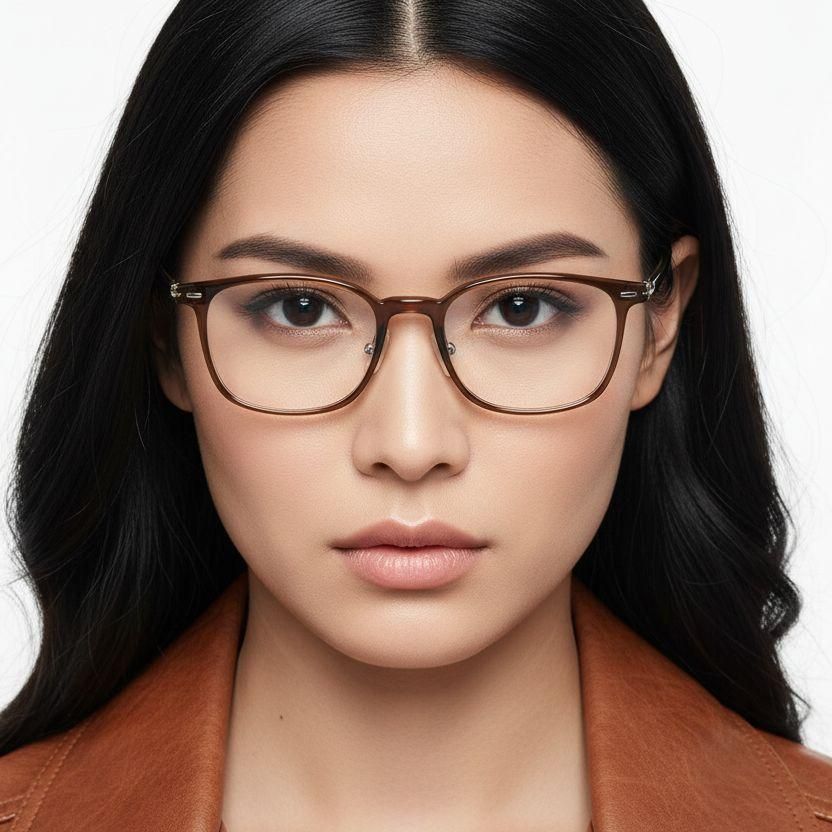 Rectangular Green Ultem Glasses #BS1025-0434