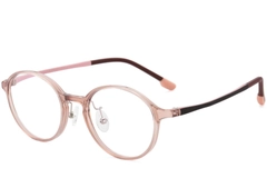 Round Pink Ultem Glasses #BS1025-0443