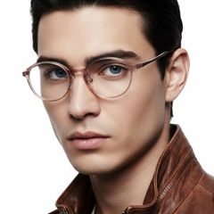 Round Pink Ultem Glasses #BS1025-0443