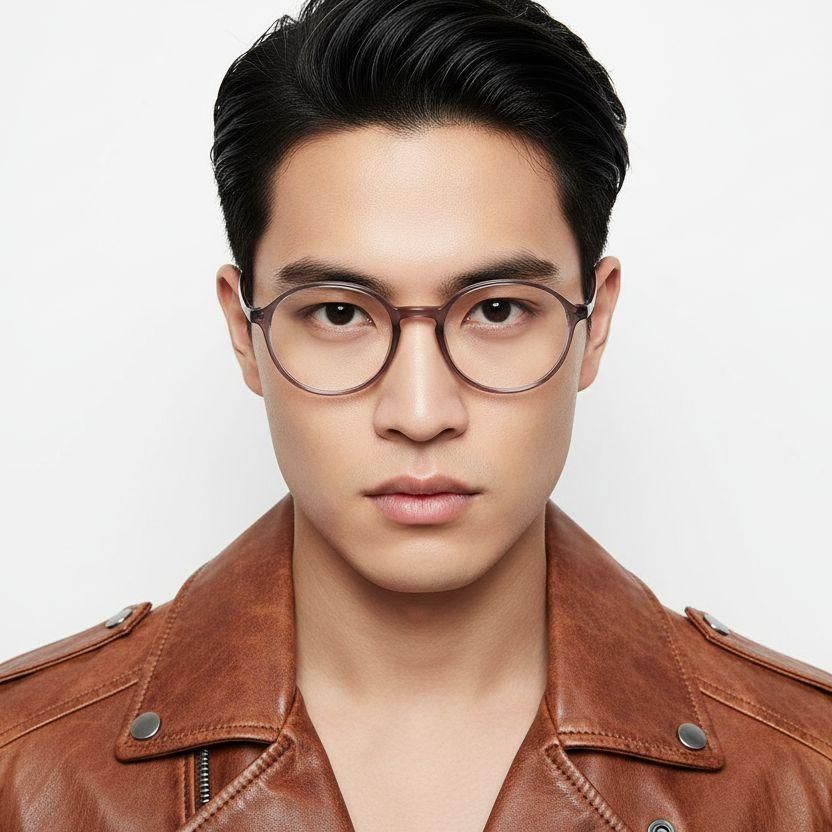 Lunettes rondes violettes Ultem #BS1025-0444