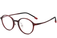 Round Red Ultem Glasses #BS1025-0445