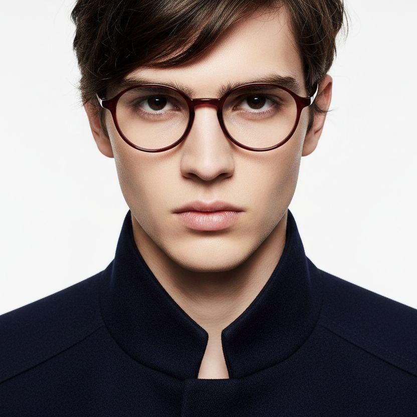 Gafas redondas Ultem rojas #BS1025-0445