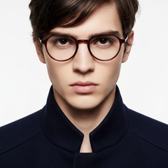 Gafas redondas Ultem rojas #BS1025-0445