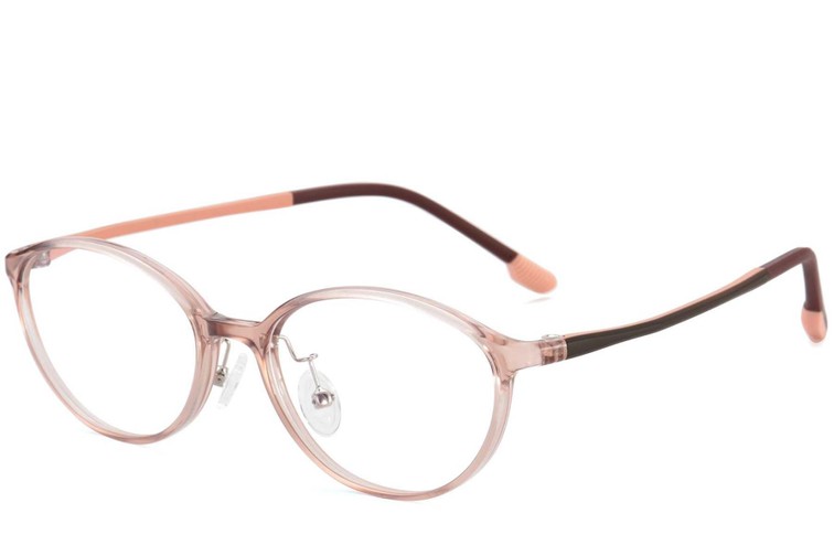 Occhiali ovali in Ultem rosa #BS1025-0449