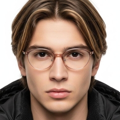 Oval Pink Ultem Glasses #BS1025-0449