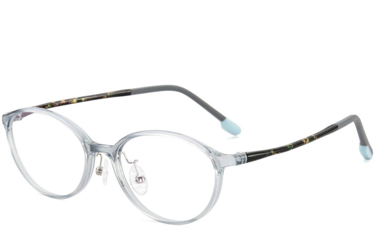 Oval Blue Ultem Glasses #BS1025-0451