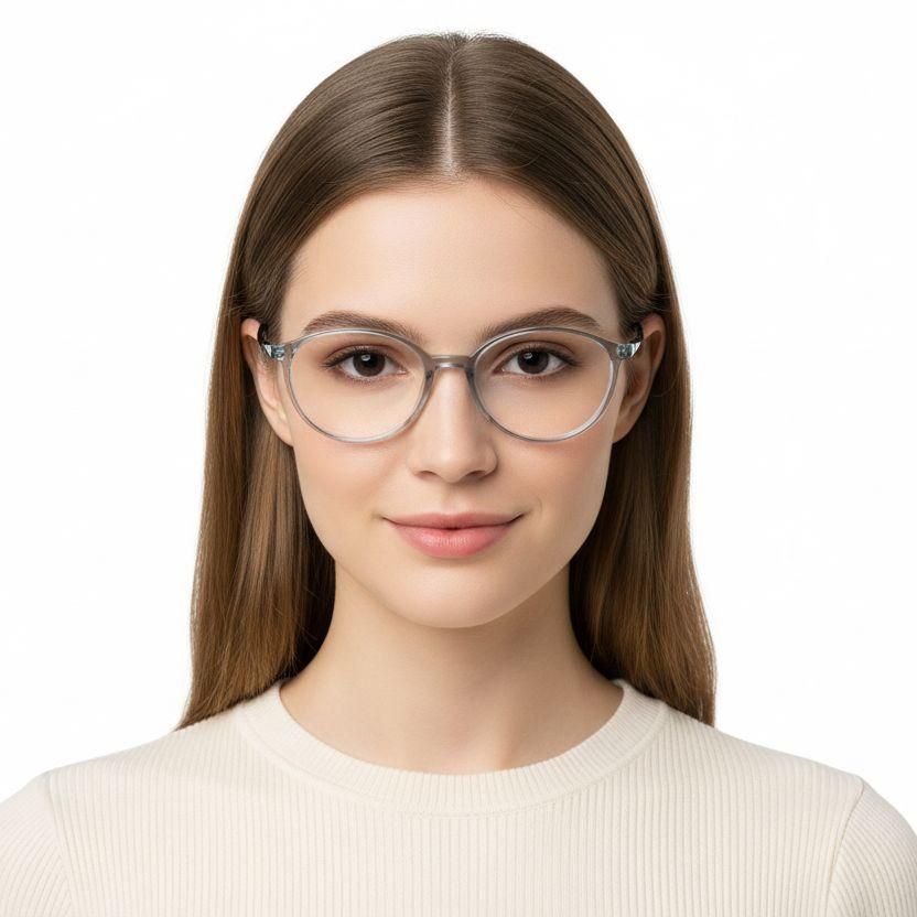 Oval Blue Ultem Glasses #BS1025-0451