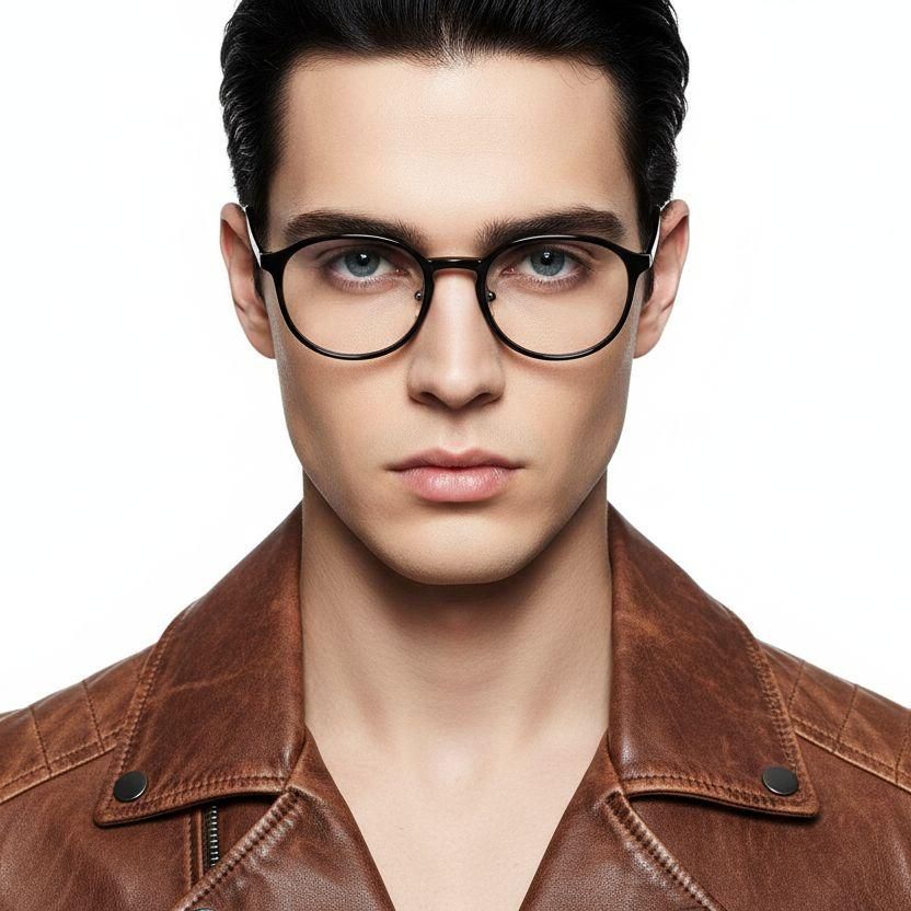 Oval Black Ultem Glasses #BS1025-0452