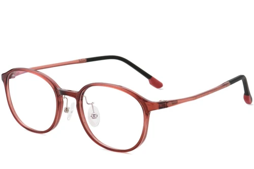 Oval Red Ultem Glasses #BS1025-0454