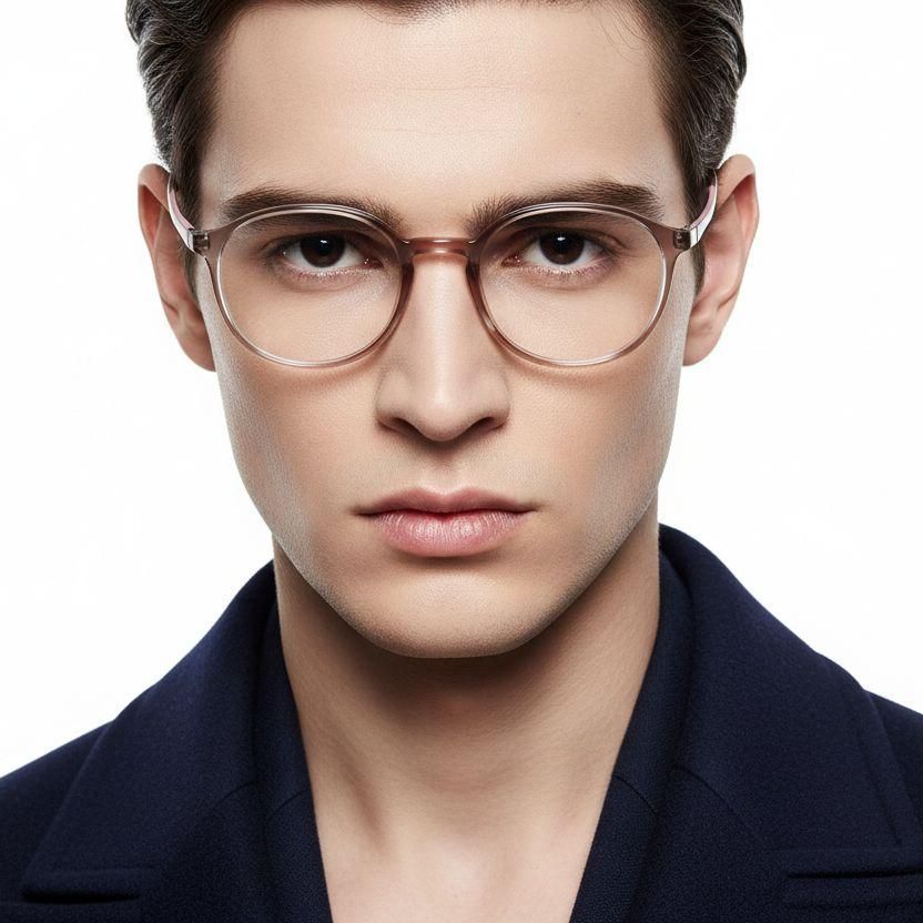 Oval Pink Ultem Glasses #BS1025-0455