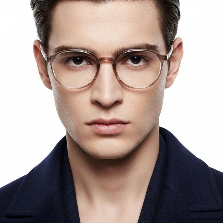 Oval Pink Ultem Glasses #BS1025-0455