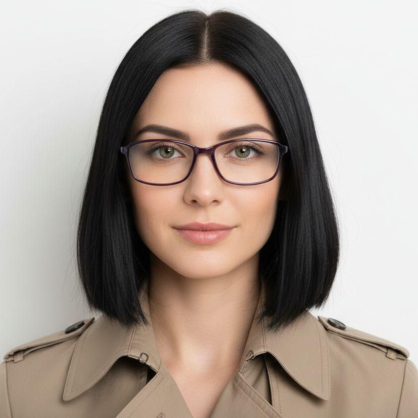 Rechteckige violette Ultem-Brille #BS1025-0461