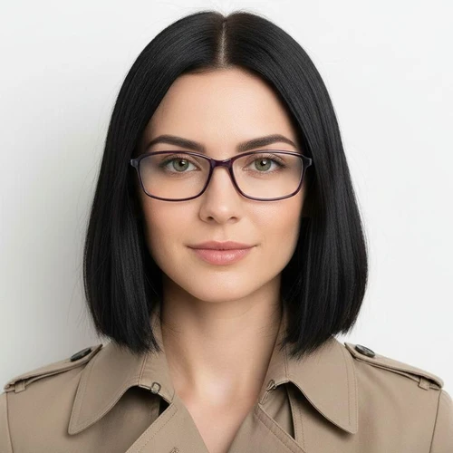 Rechteckige violette Ultem-Brille #BS1025-0461