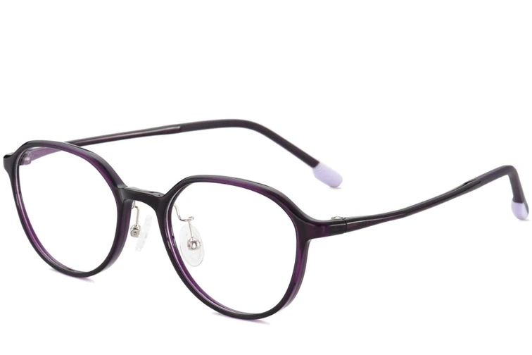 Occhiali ovali in Ultem viola #BS1025-0466
